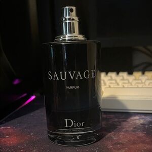 Dior Sauvage Parfum - Glossy Black Bottle with Silver Atomizer